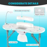 LDAILY Portable Nail Table with Electric Dust Collector - Image 5